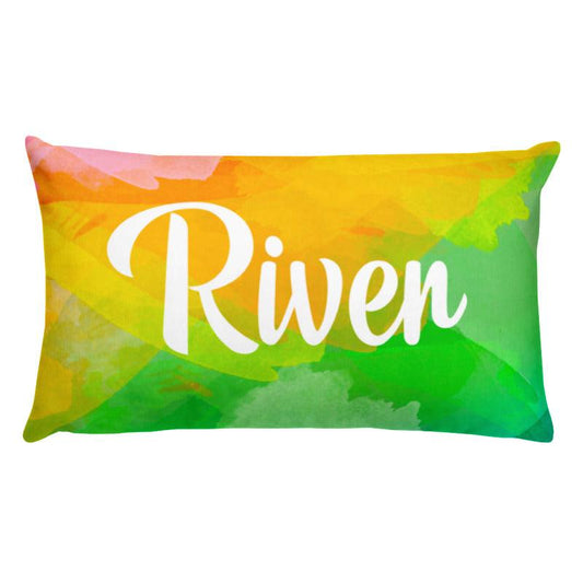 Rectangle Rainbow Accent Pillow - Bug & Bean Decor