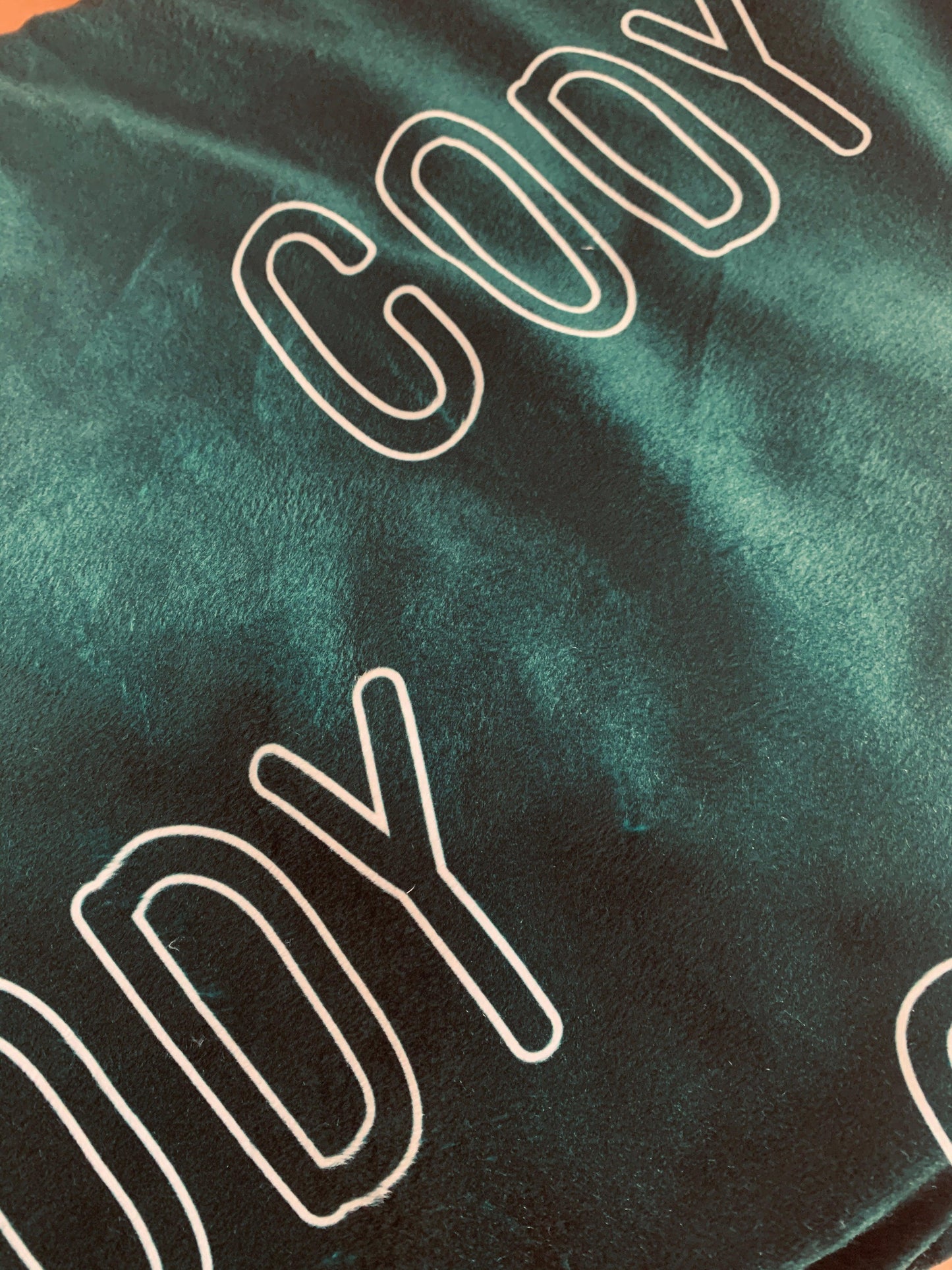 Solid Colour & Font Personalized Minky Blanket (Multiple Colours) - Bug & Bean Decor