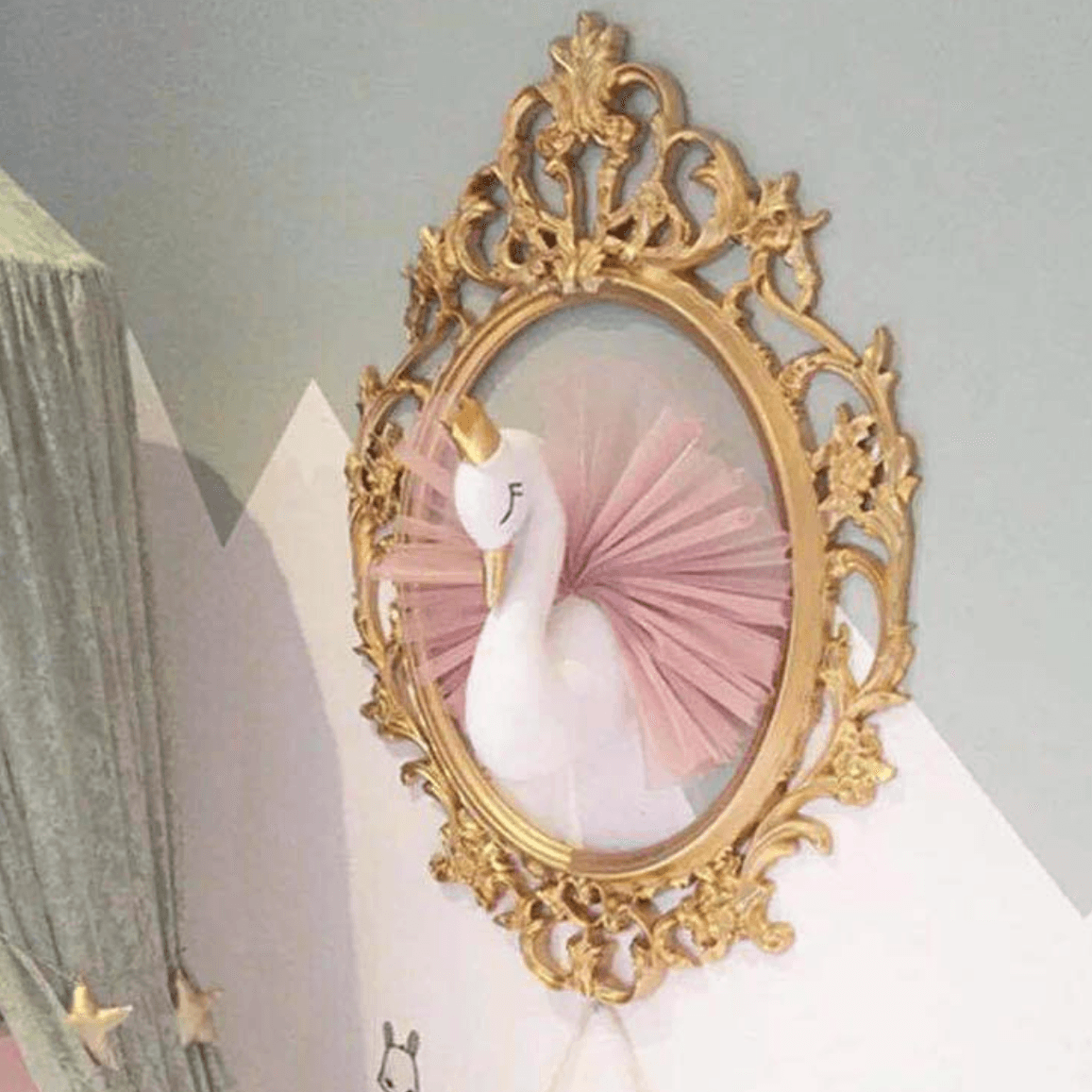 Swan with Crown Wall Hanging - Bug & Bean Decor