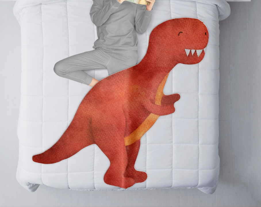 The Imagination Blanket - Red Dinosaur