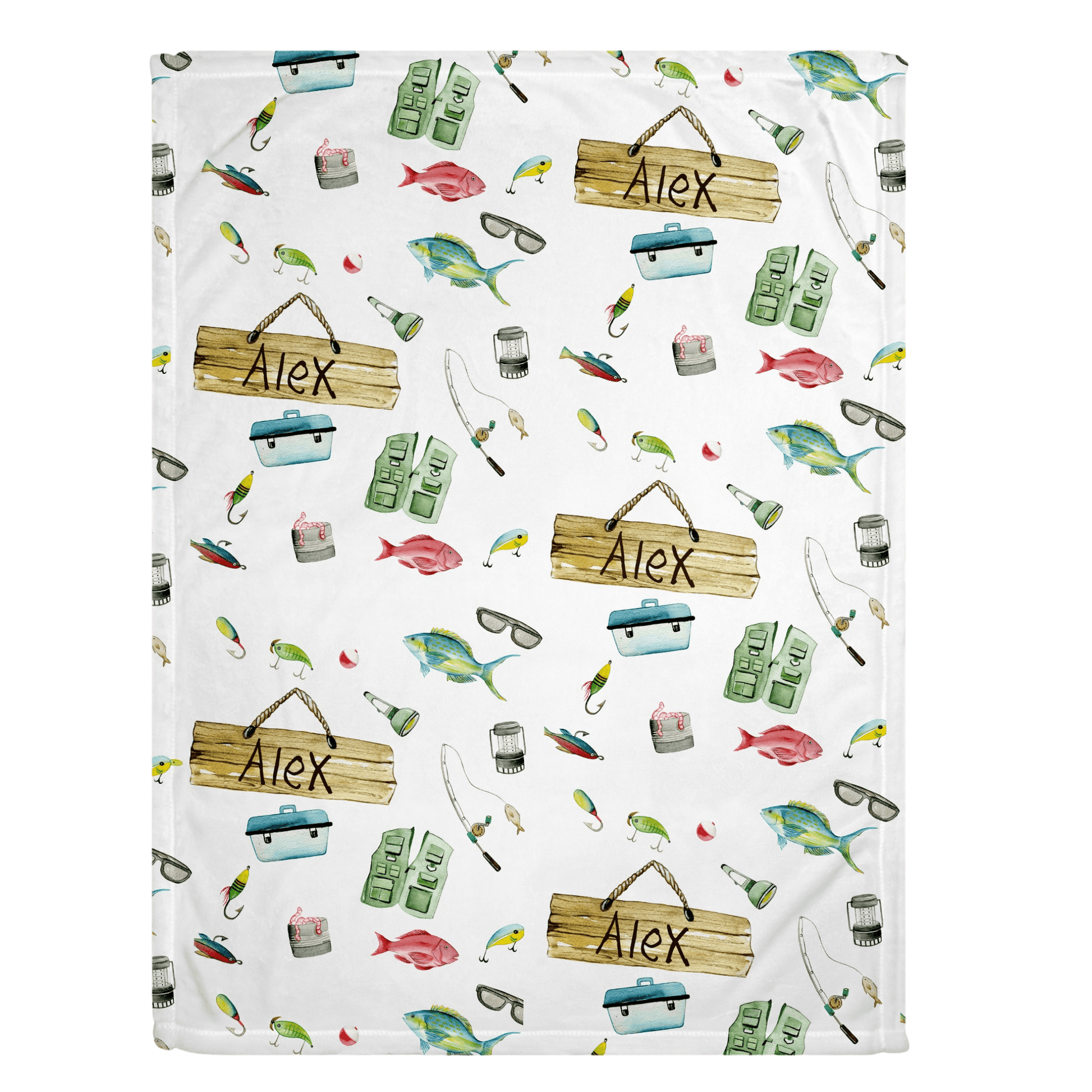 Fishing Frenzy Personalized Minky Blanket (Plush Minky) – Bug & Bean Decor