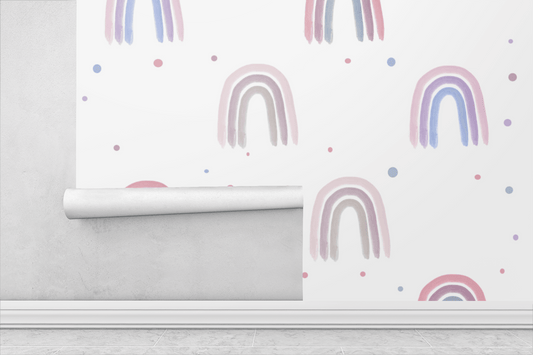 Neutral Rainbow Berry Wallpaper - Bug & Bean Decor