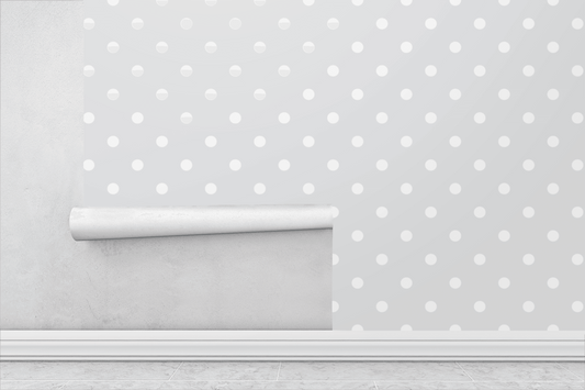 Grey Polka Dot Wallpaper - Bug & Bean Decor