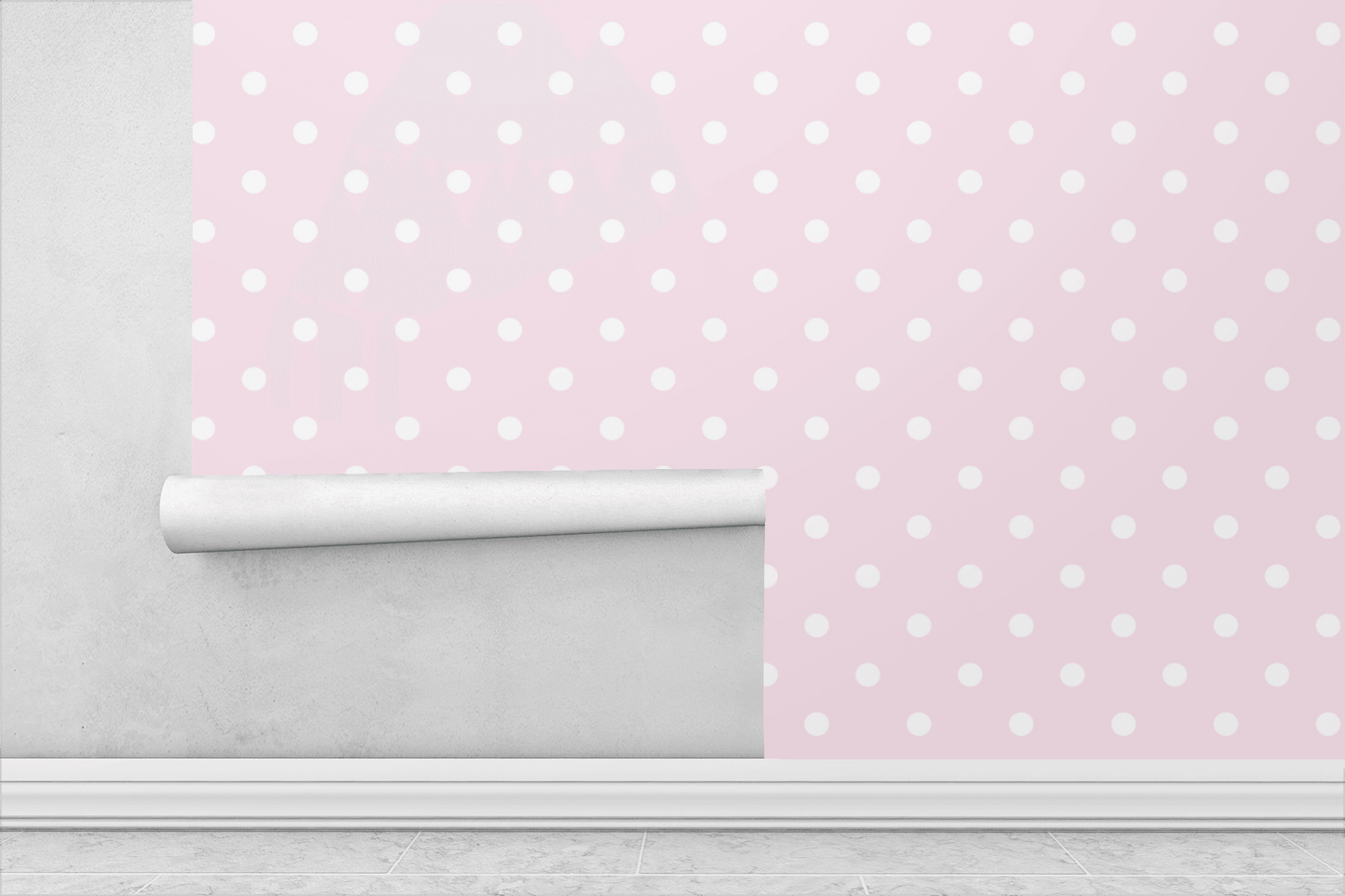 Pink Polka Dot Wallpaper - Bug & Bean Decor