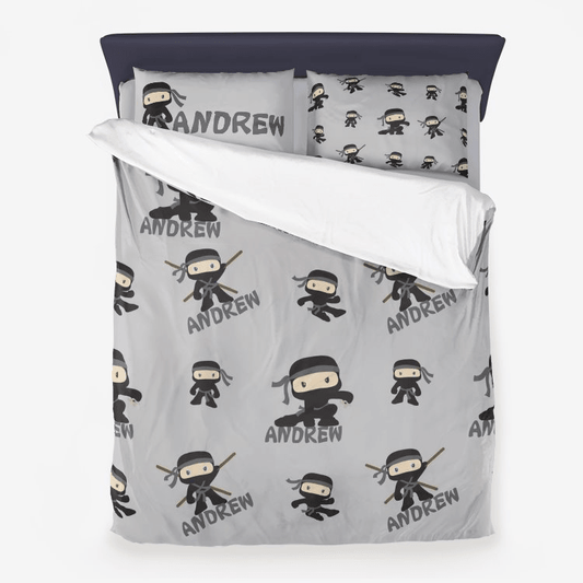 Ninja Duvet Cover Set + Pillowcase - Bug & Bean Decor