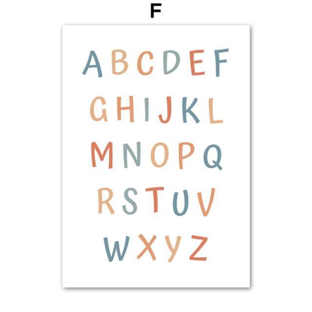 Neutral Nursery Wall Prints/ Poster (Alpaca, Rainbow, Sunshine, Alphabet) - Bug & Bean Decor