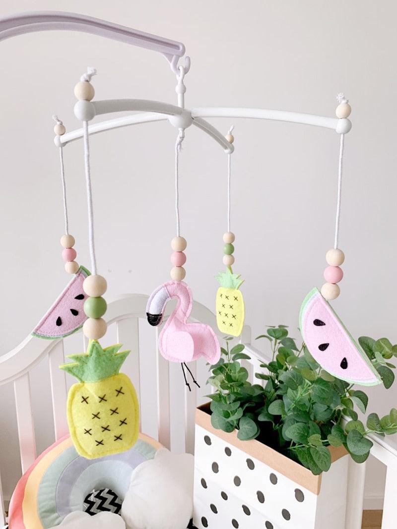 Flamingo and Fruit Mobile/ Nursery Decoration - Bug & Bean Decor