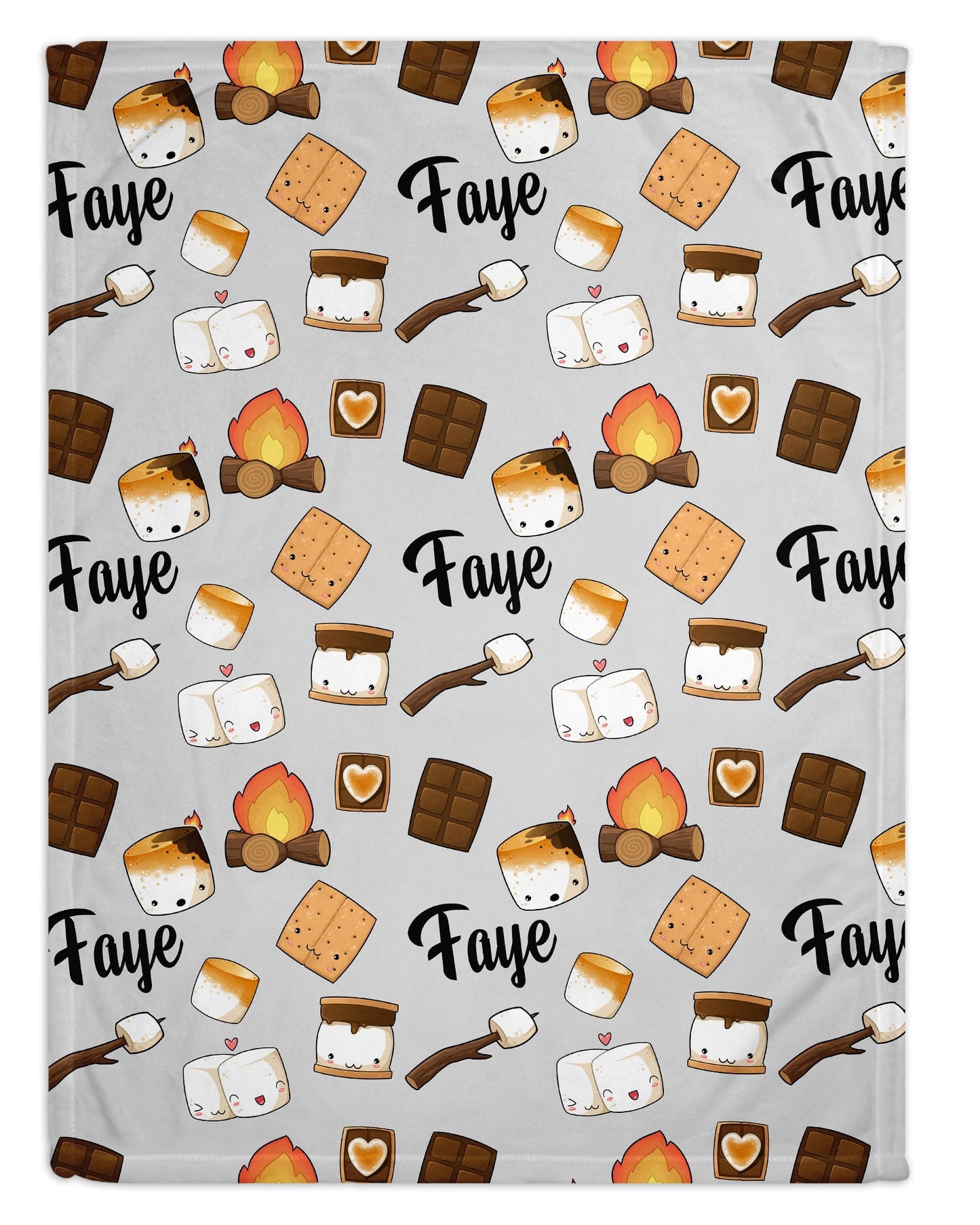 S'mores Personalized Minky Blanket (Luxe Minky)